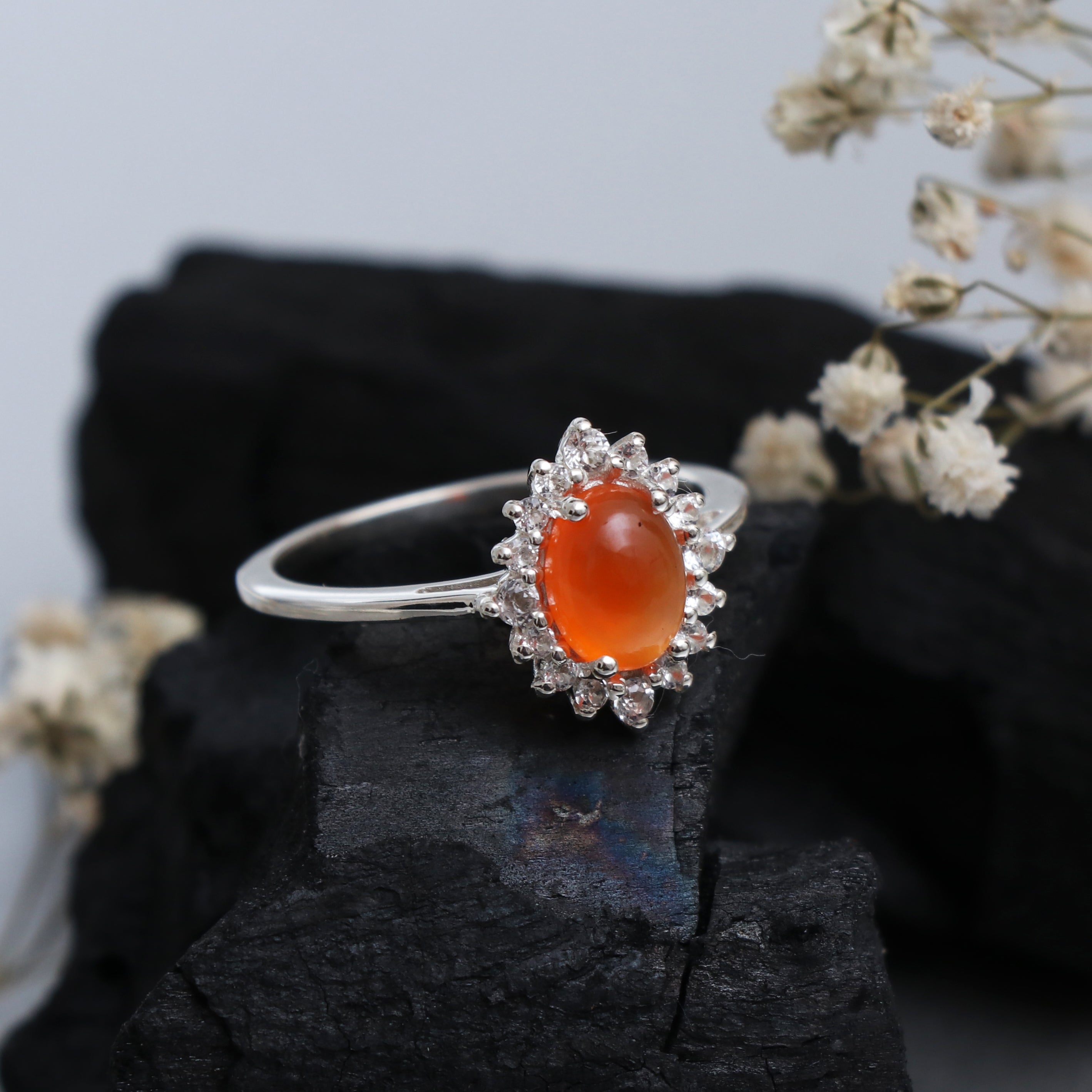 Three Stone Ring in Orange Topaz and Rubellite - | Verdura | Fine Jewelry